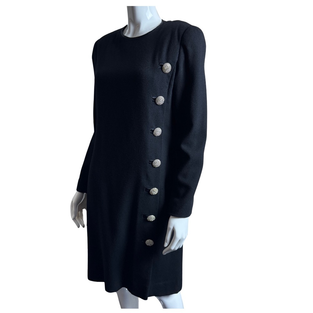 vintage: 80s 90s Black Cocktail Dress by David Hayes